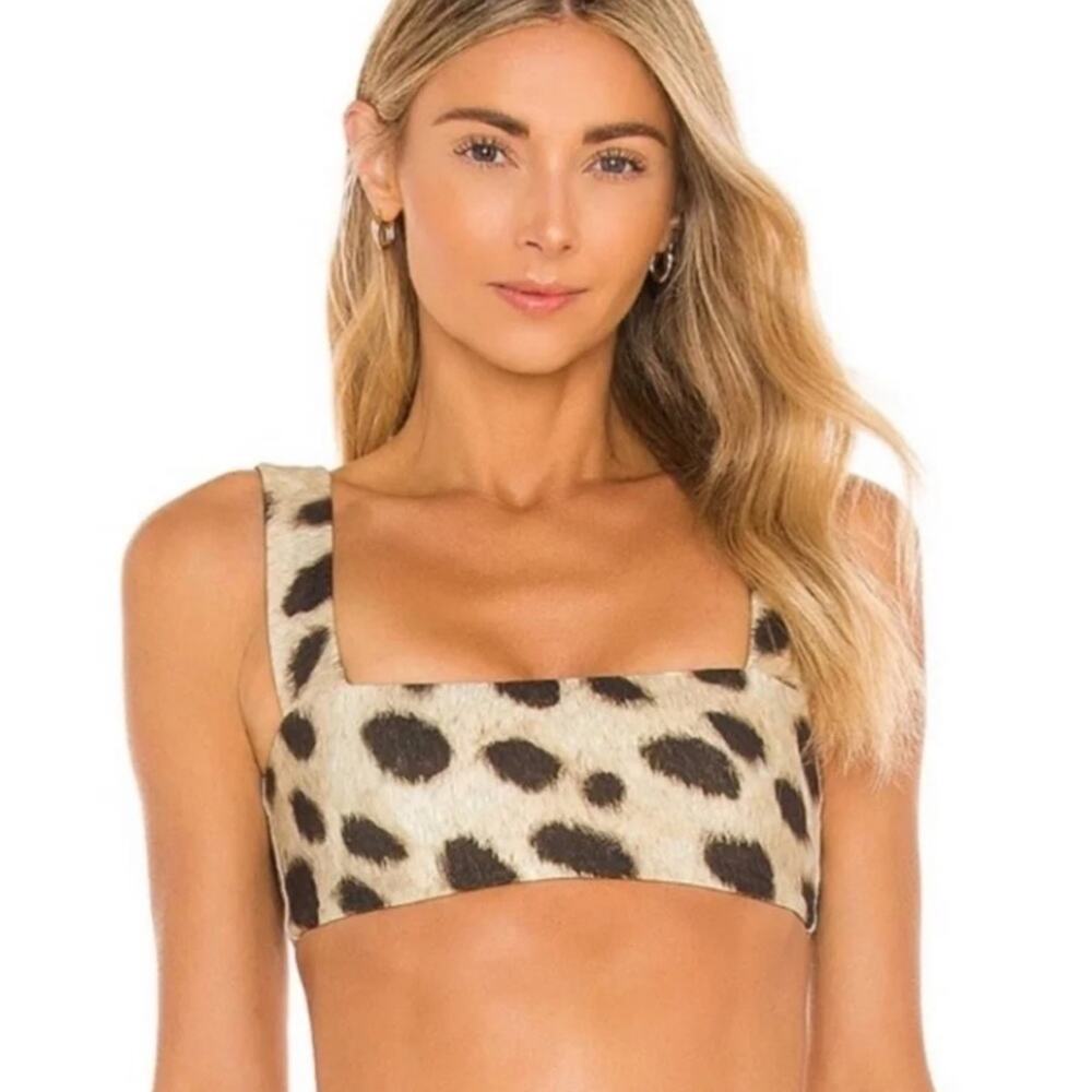 🌻 2/$20 NEW Size L Large WeWoreWhat Leopard Print Bandeau Bra